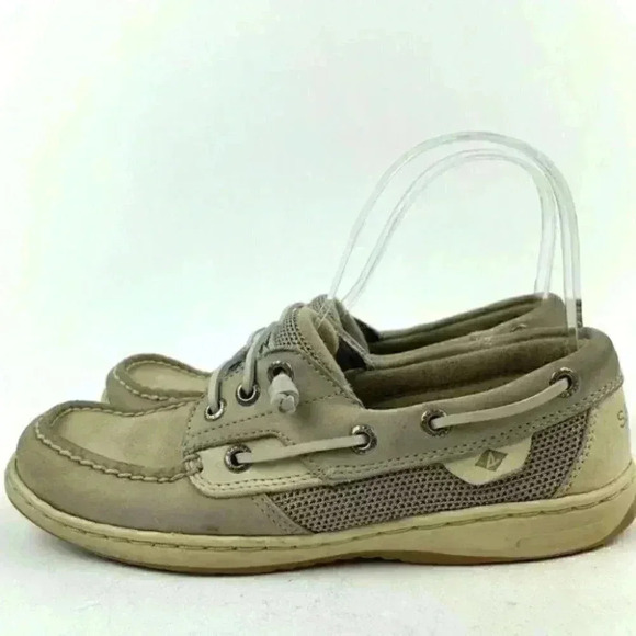 Sperry topsider flats 7 beige leather memory foam - Picture 4 of 9